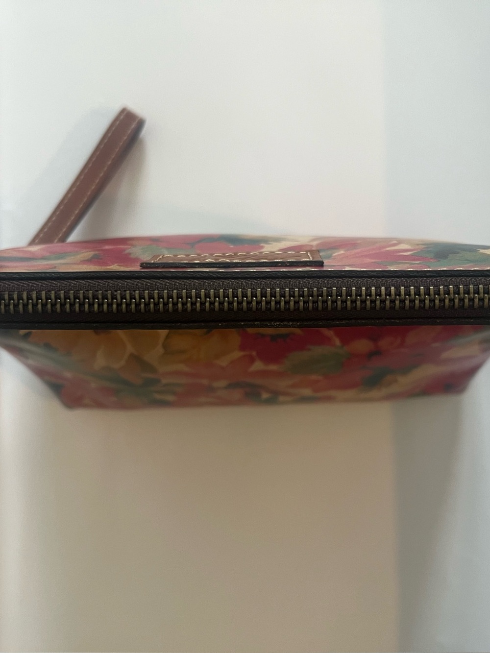 Patricia Nash Vintage Valarie Floral Fold Over Leather Wristlet Clutch Handbag - Picture 7 of 15